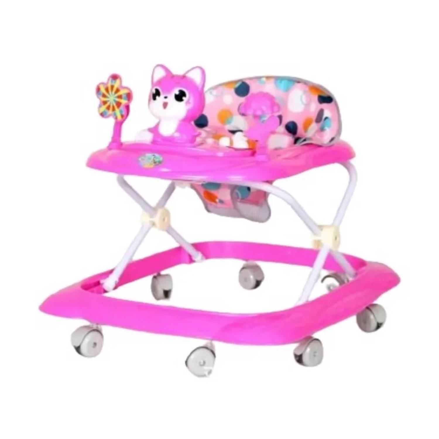 Andadera Mini Coche Rosada Interactiva Infantil-0