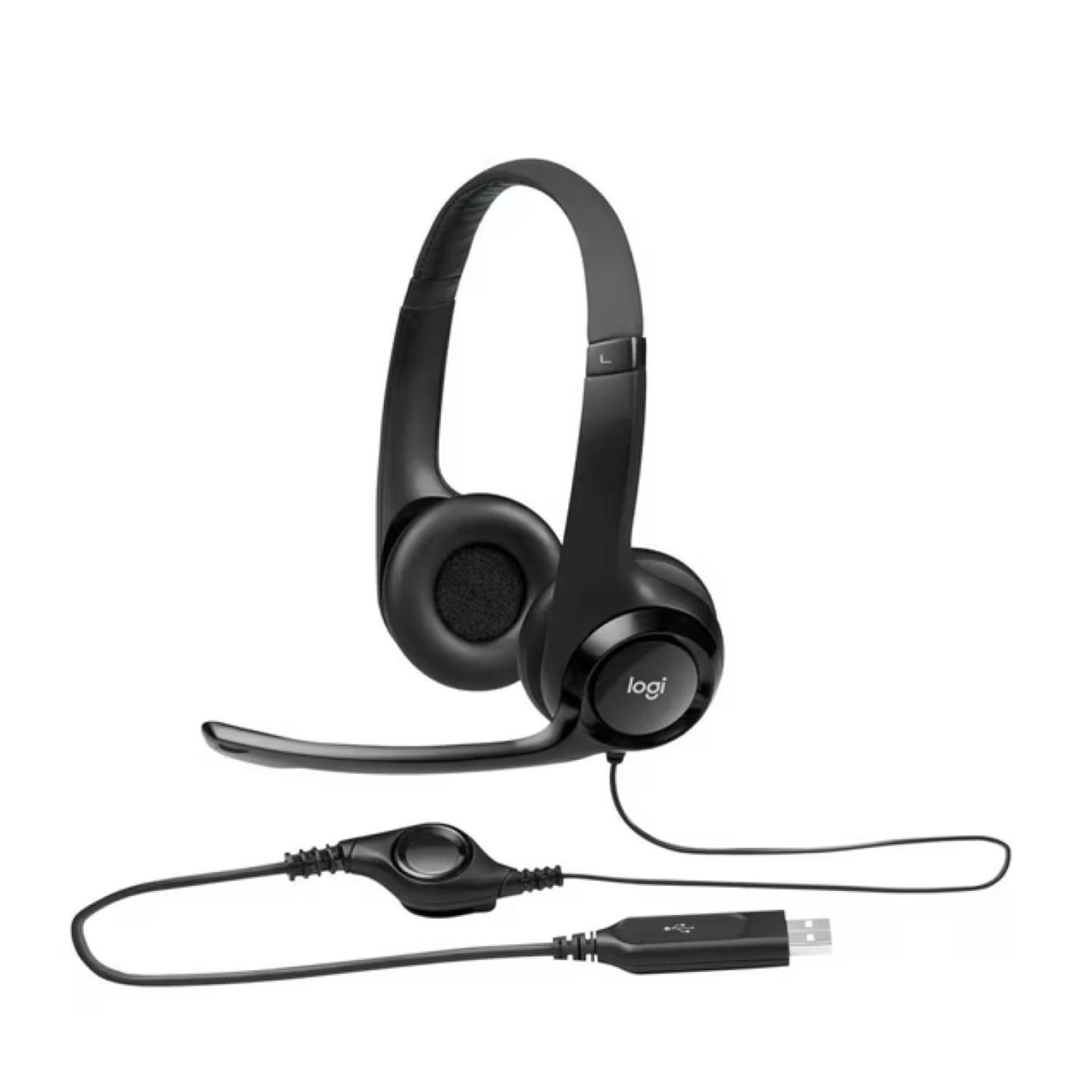 Audifono Headset Con Microfono USB H390 Negro-2