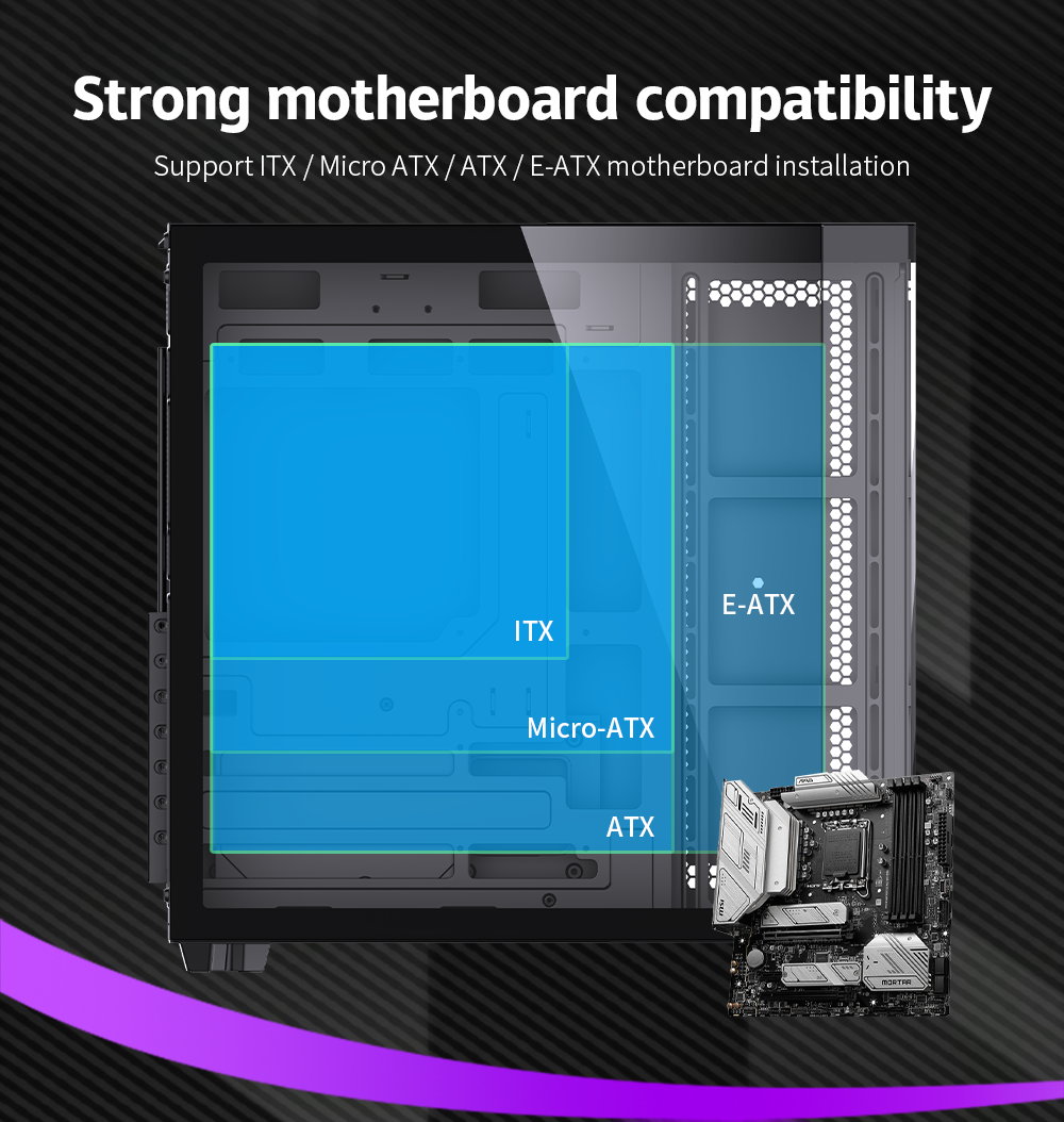 Gabinete Gamer Mid tower Atx Rgb Vidrio Templado Max 10 Fan Blanco-3