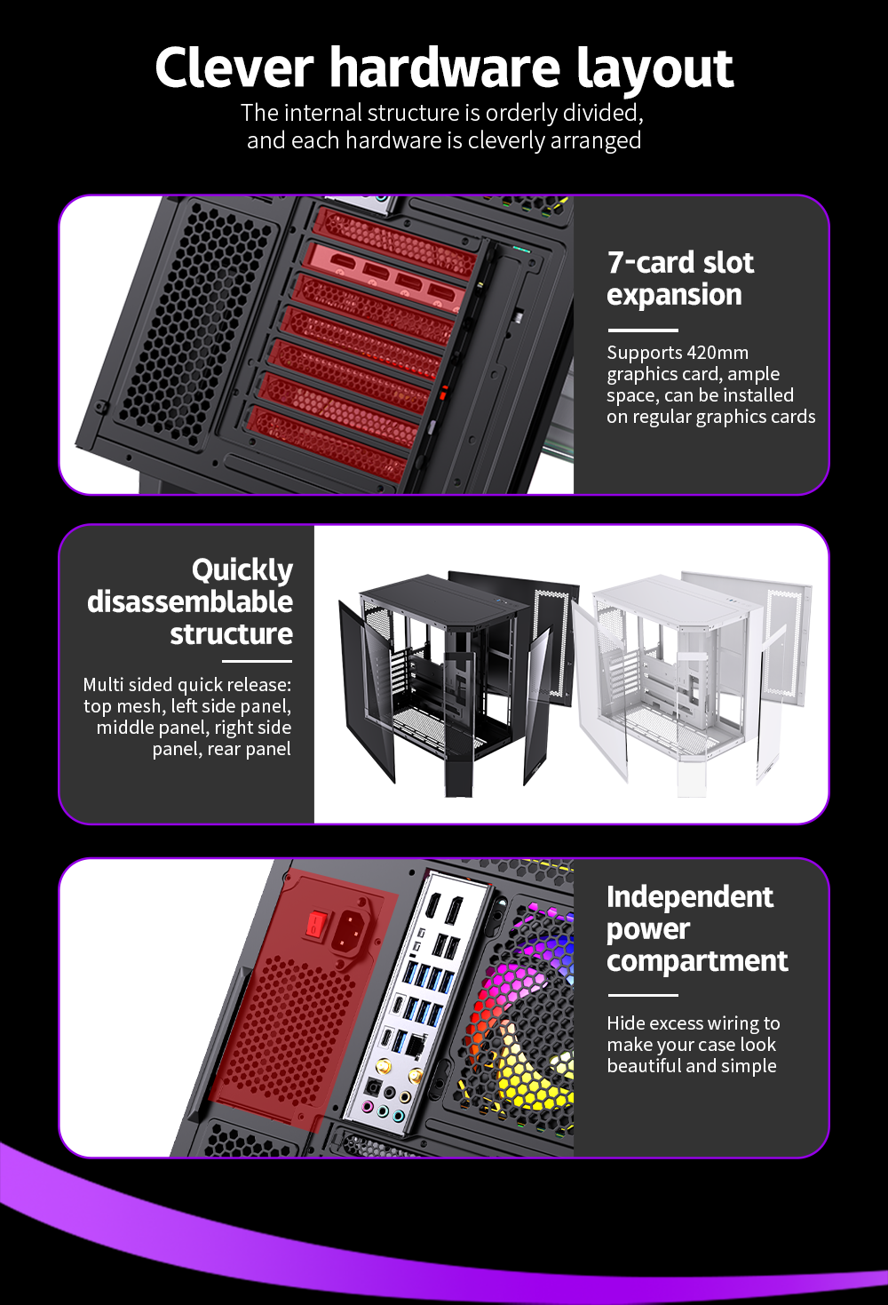 Gabinete Gamer Mid tower Atx Rgb Vidrio Templado Max 10 Fan Blanco-8