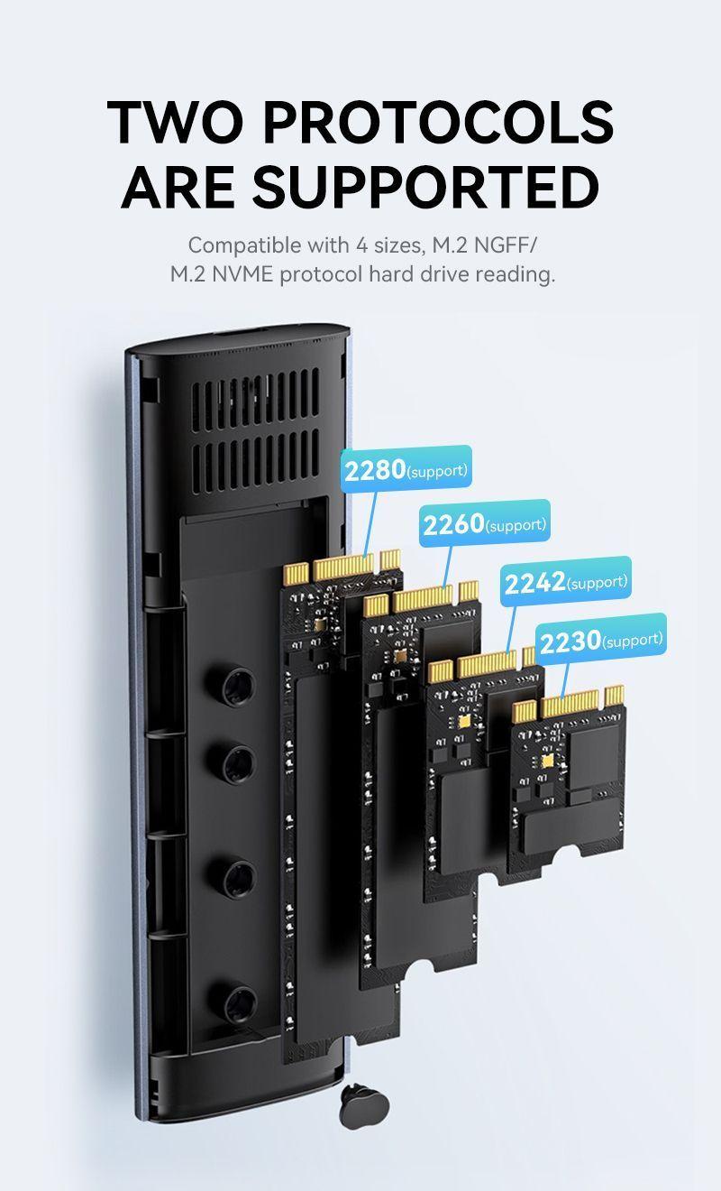 Case Cofre Disco Duro Usb C 3 0 M2 Nvme 10 Gbps Veggieg Gris-2