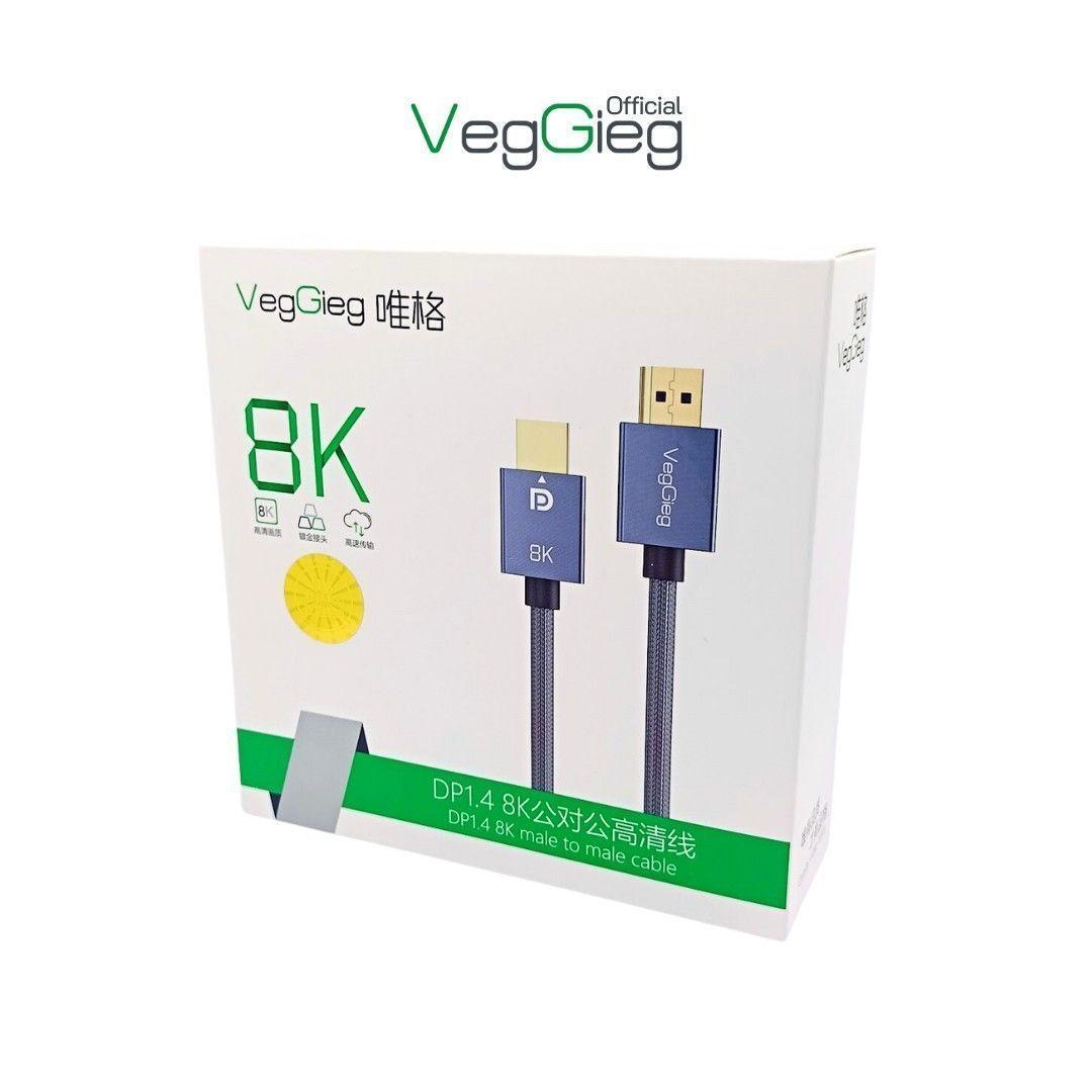 Cable DisplayPort 1 4 VeggieG 8K 60Hz 4K 165Hz 144Hz 120Hz 2m Ultra rendimiento para g-2