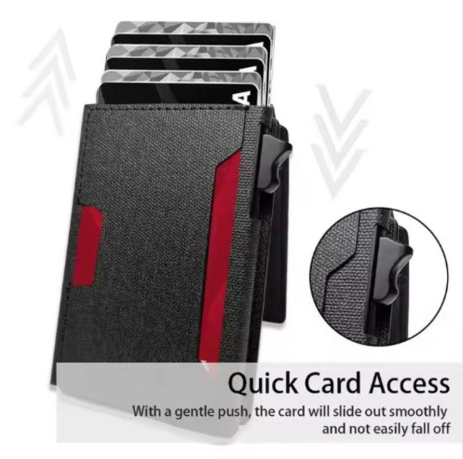 Tarjetero Asaceg A1 Negro - Cuero genuino Con Rfid Automático Negro-1