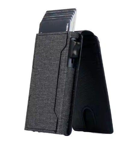 Tarjetero Asaceg A1 Negro - Cuero genuino Con Rfid Automático Negro-4