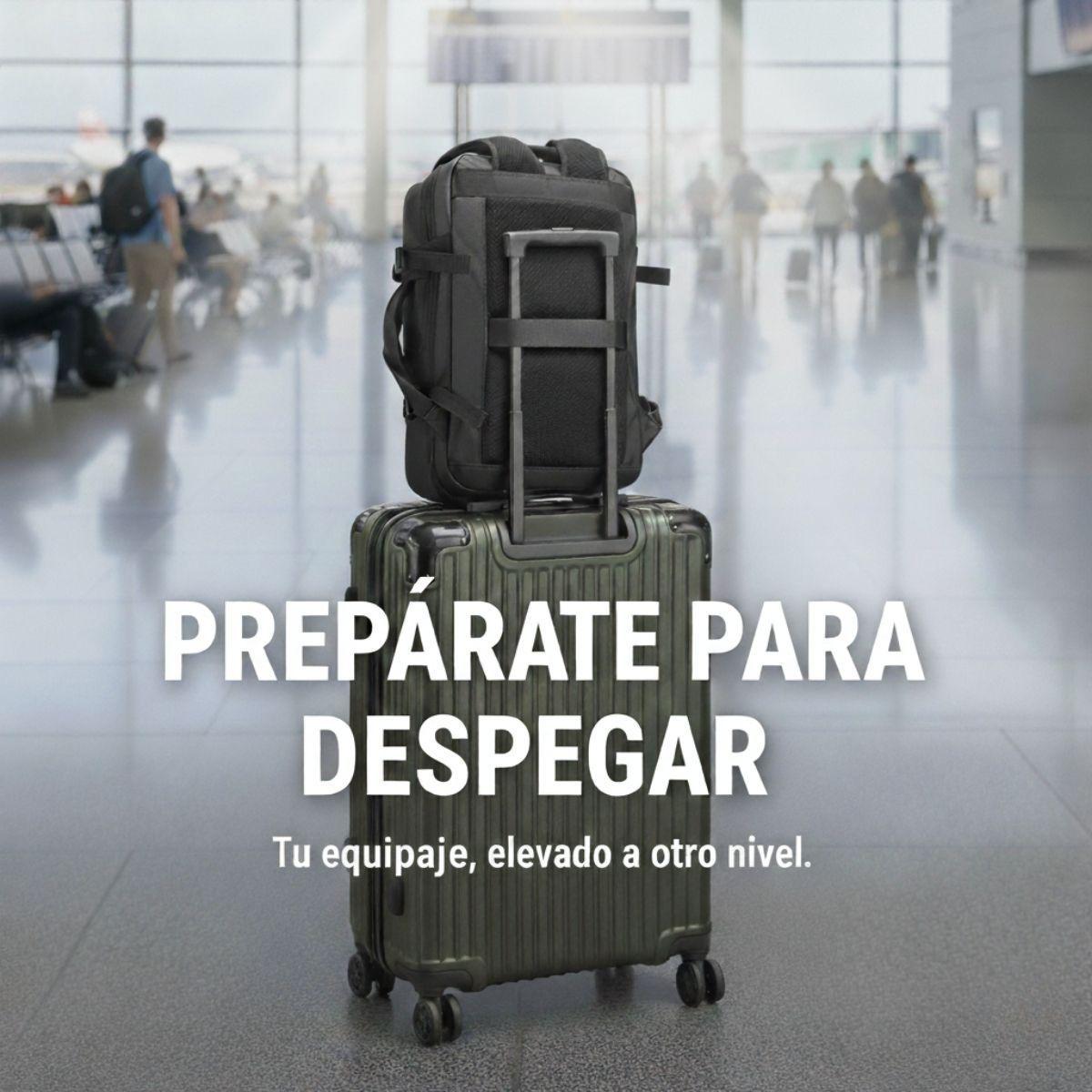 Mochila De Viaje Asaceg - Expandible 29-39l Impermeable Negro Liso-3