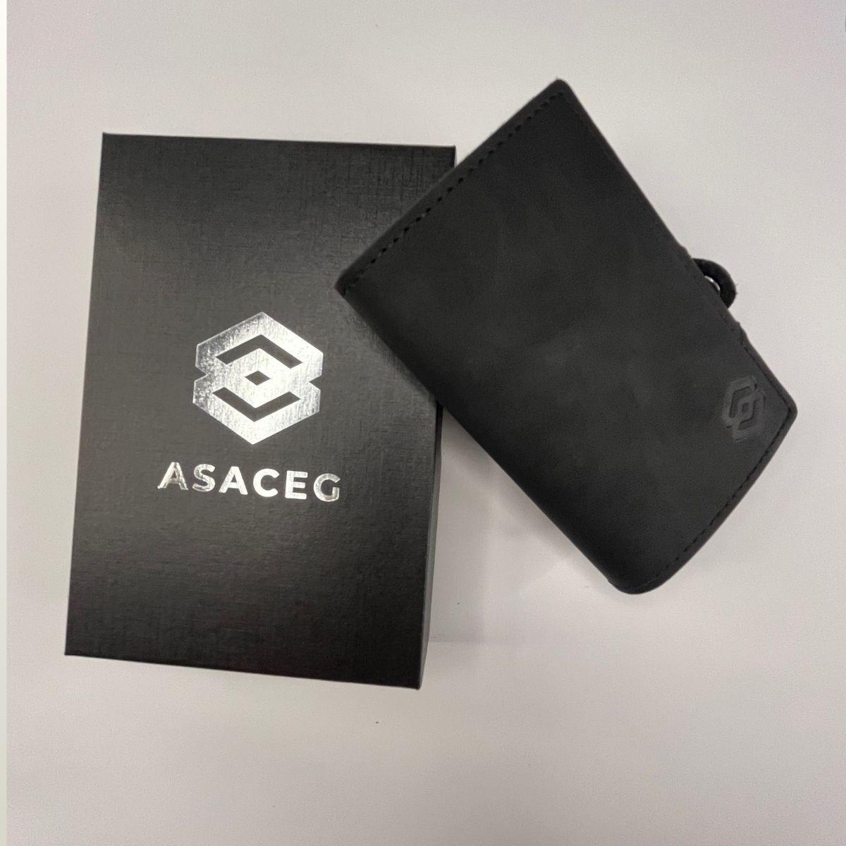 Billetera Y Tarjetero Asaceg Con Bloqueo Rfid Cuero Pu-2