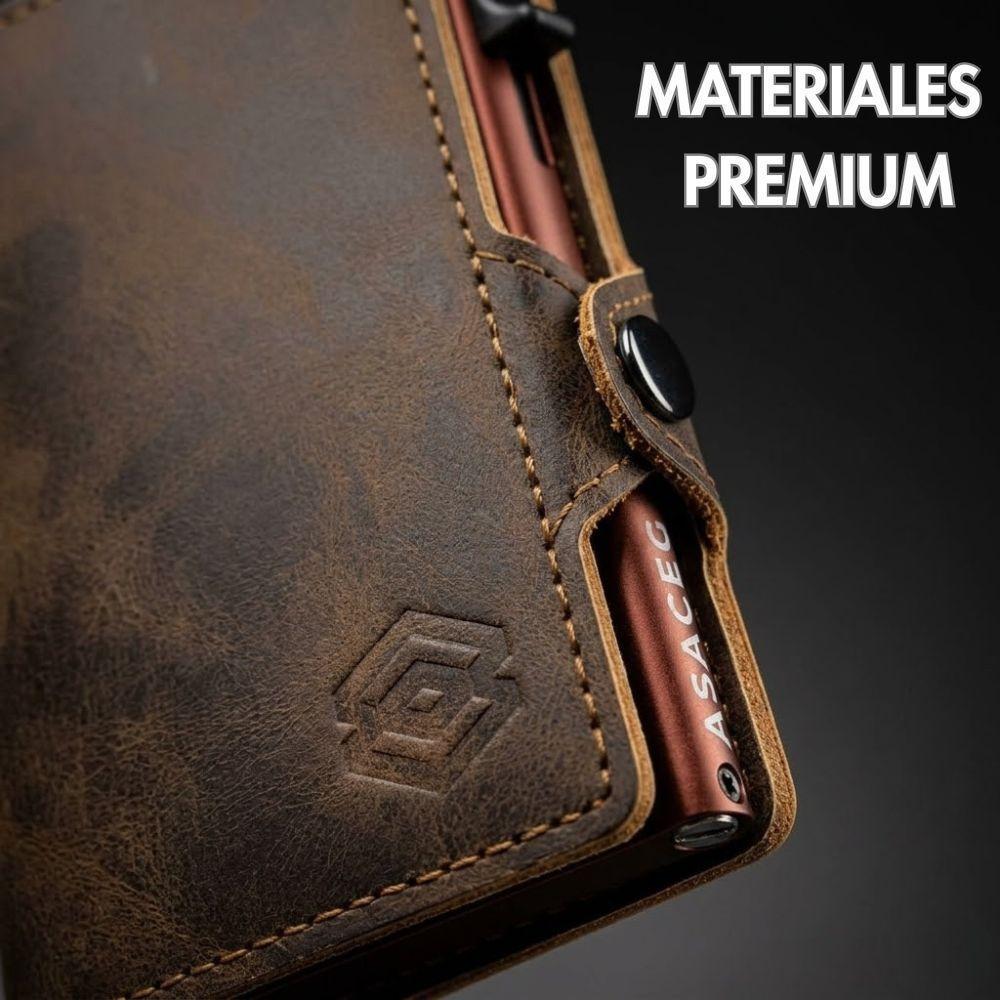 Billetera Y Tarjetero Asaceg Con Bloqueo Rfid Cuero Pu-6