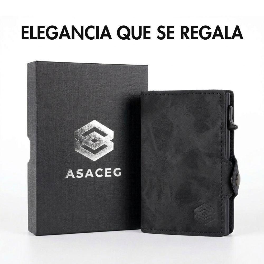 Billetera Y Tarjetero Asaceg Con Bloqueo Rfid Cuero Pu-7