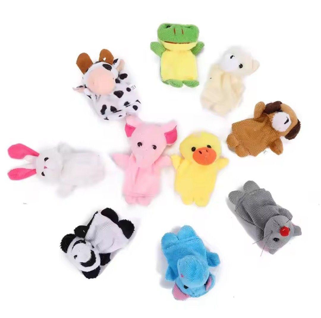 Títeres infantil para dedos 16 unidades animales/familia 00157-3