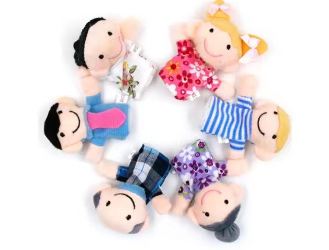 Títeres infantil para dedos 16 unidades animales/familia 00157-2