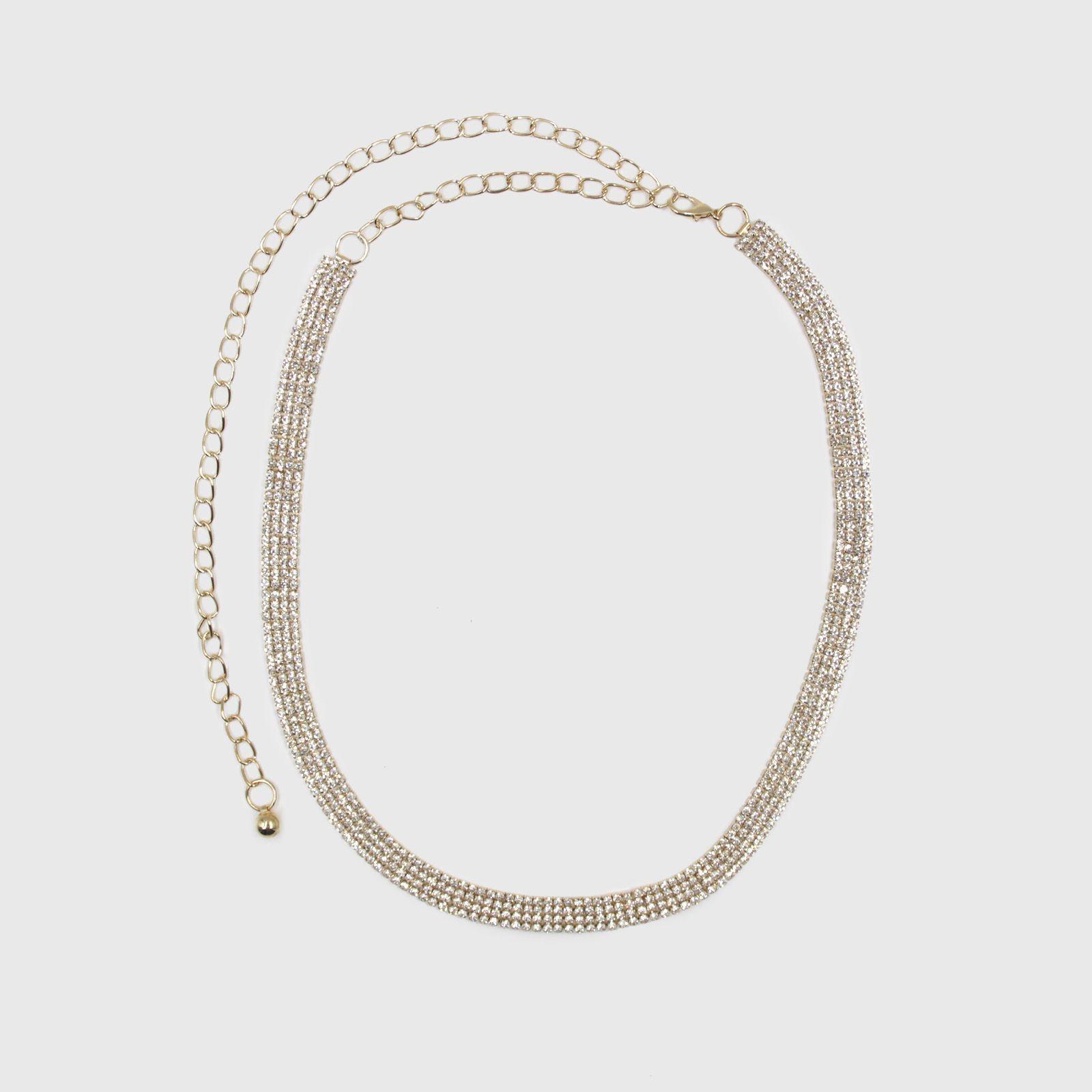 Cinturón de cadena strass mujer 0094-0