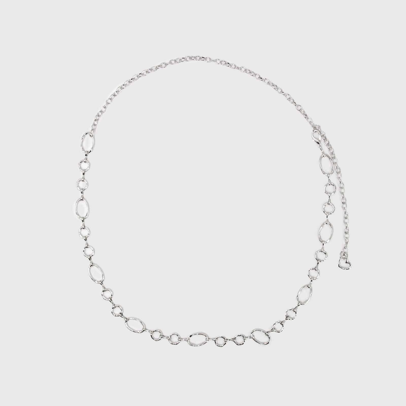 Cinturón de cadena plateado formas mujer 00180PL-0