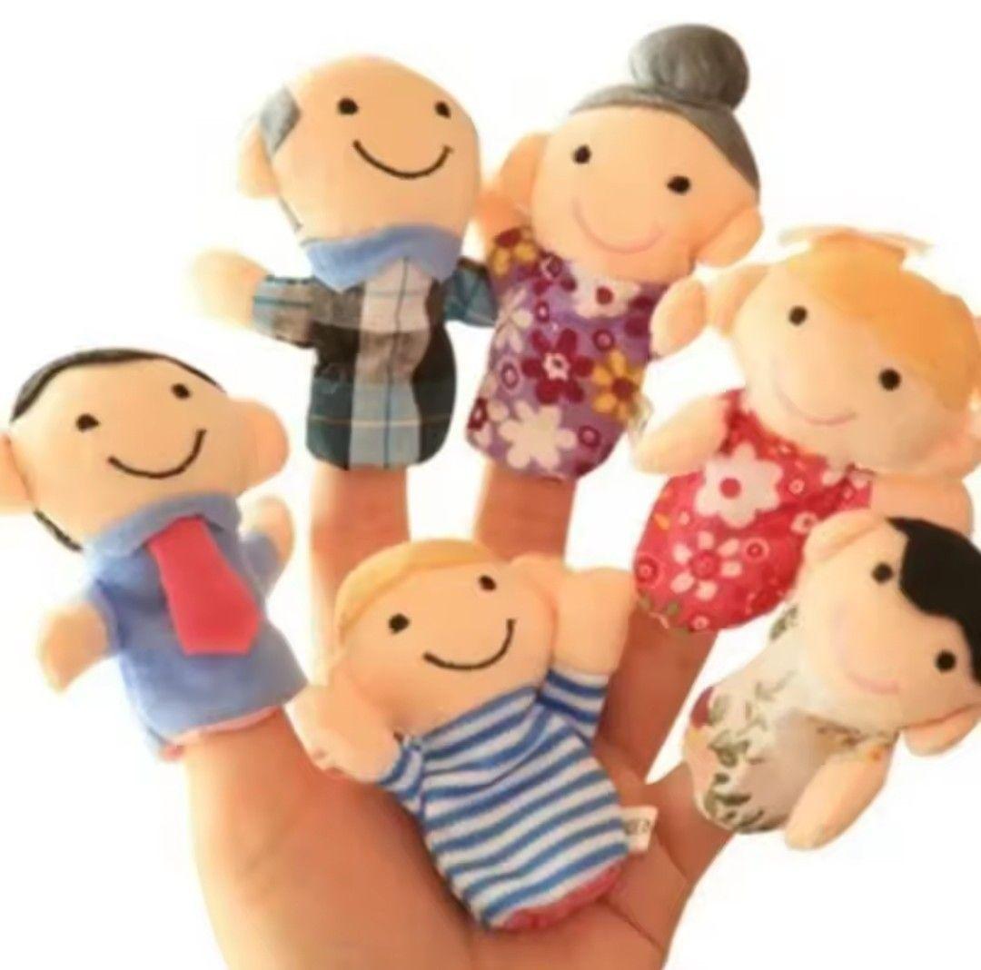 Títeres infantil para dedos 6 unidades familia 0037FA-1