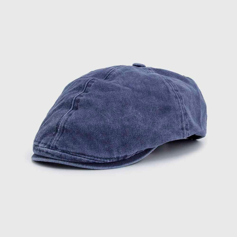 Boina hombre duckbill algodón prelavado azul marino 0042AZM-0