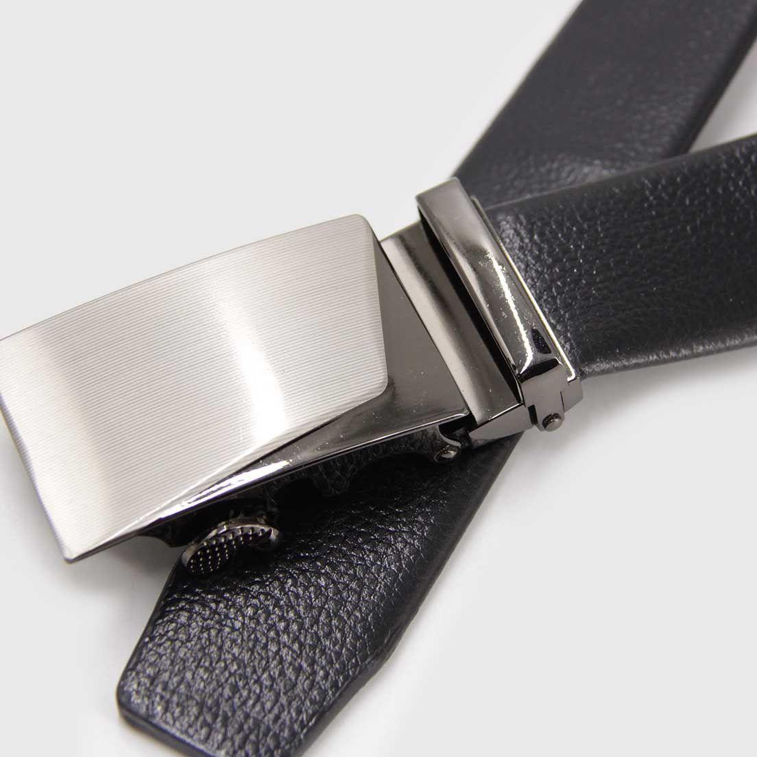 Cinturón hombre hebilla automática plateado 00245-1