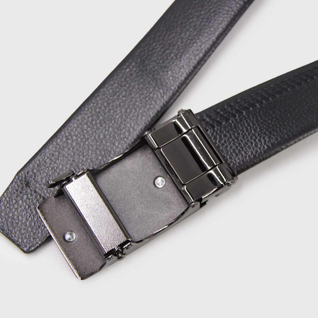 Cinturón hombre hebilla automática plateado 00245-2