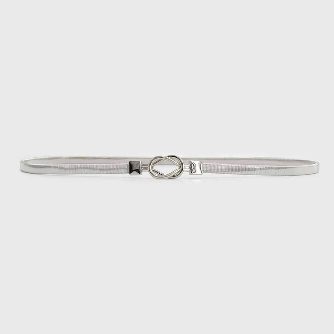 Cinturón resorte mujer plateado 0039PL-0