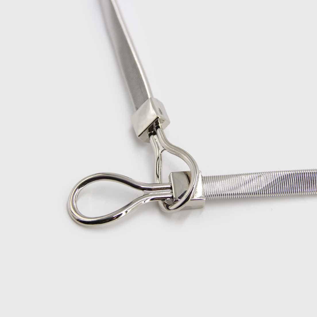 Cinturón resorte mujer plateado 0039PL-2