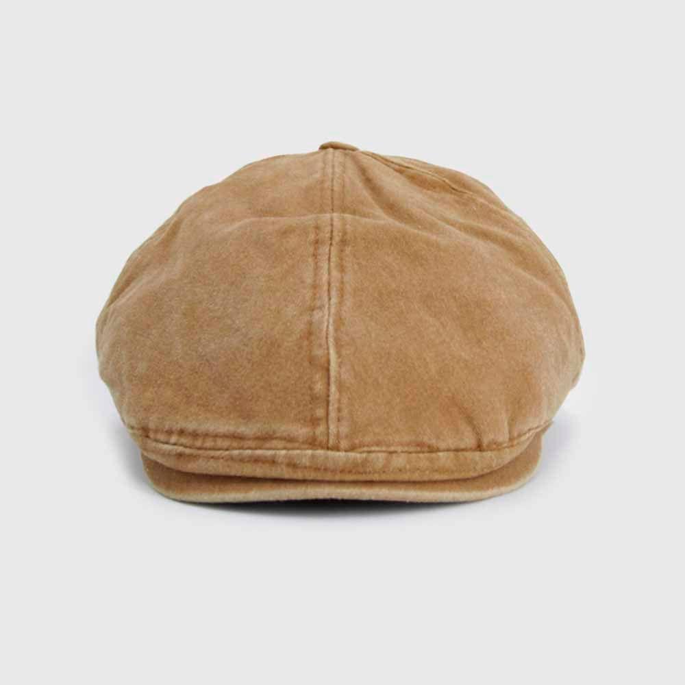 Boina hombre duckbill algodón prelavado camel 0042CM-1