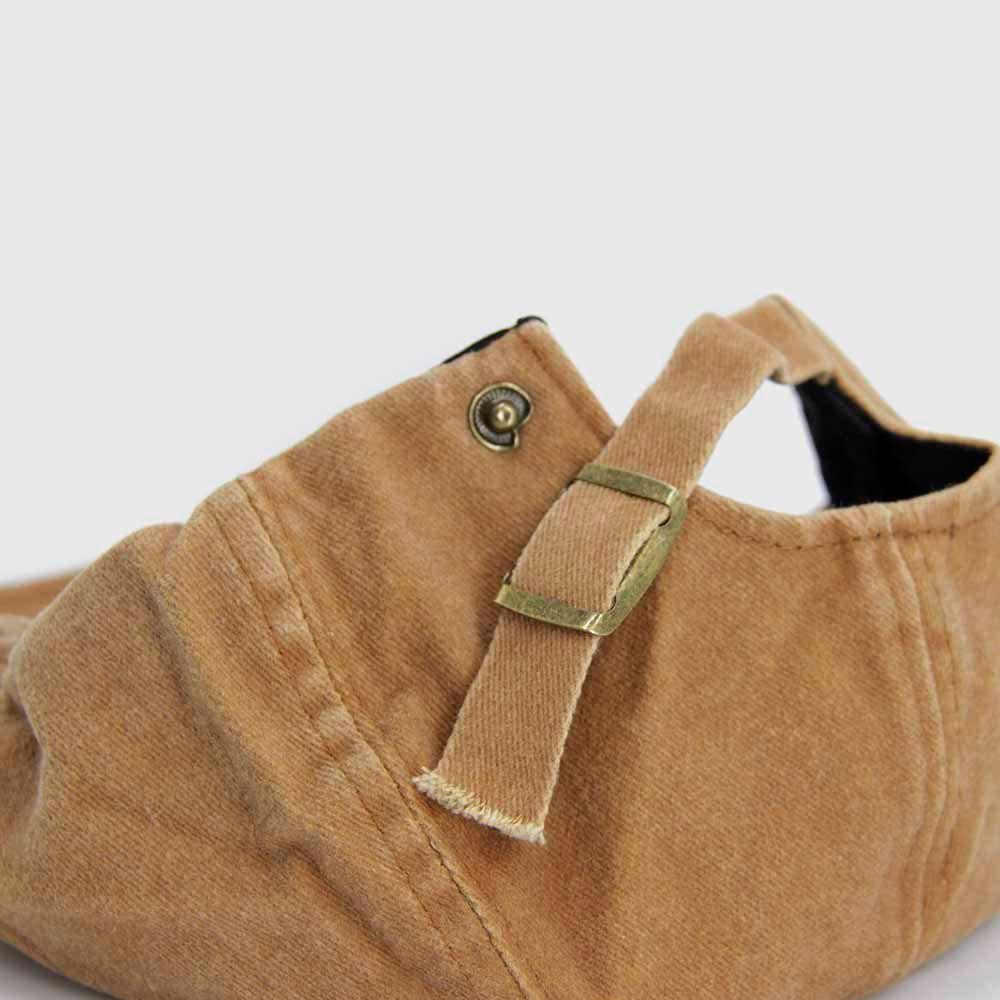 Boina hombre duckbill algodón prelavado camel 0042CM-2