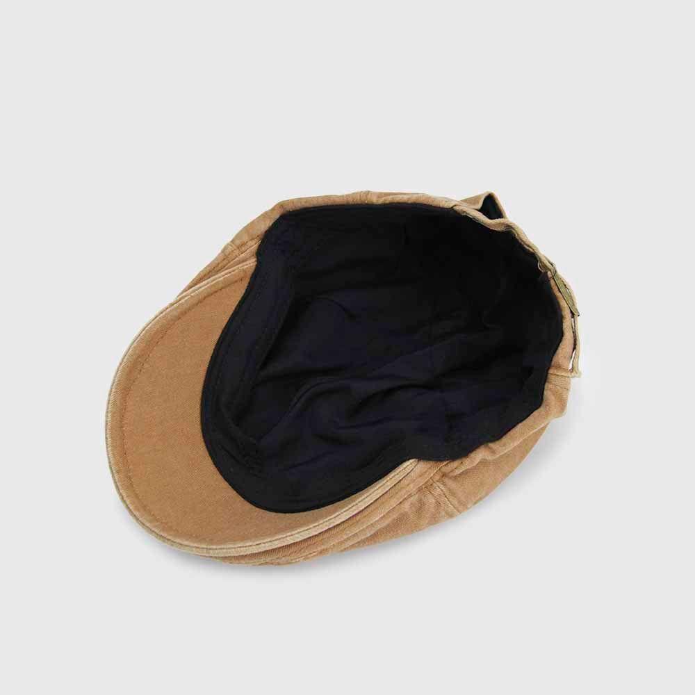 Boina hombre duckbill algodón prelavado camel 0042CM-3