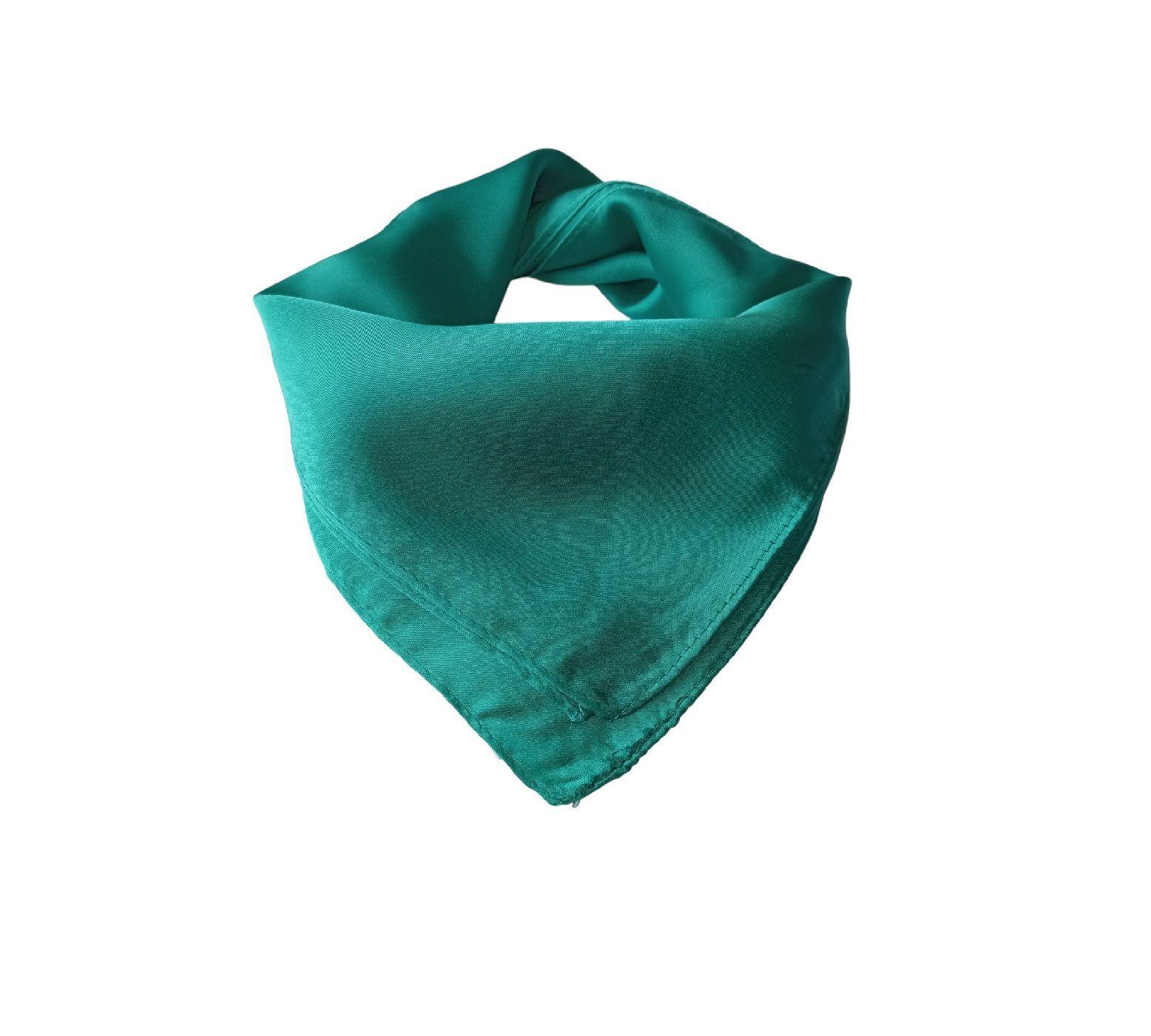 Pañuelo tipo seda color liso turquesa 0015TU-0