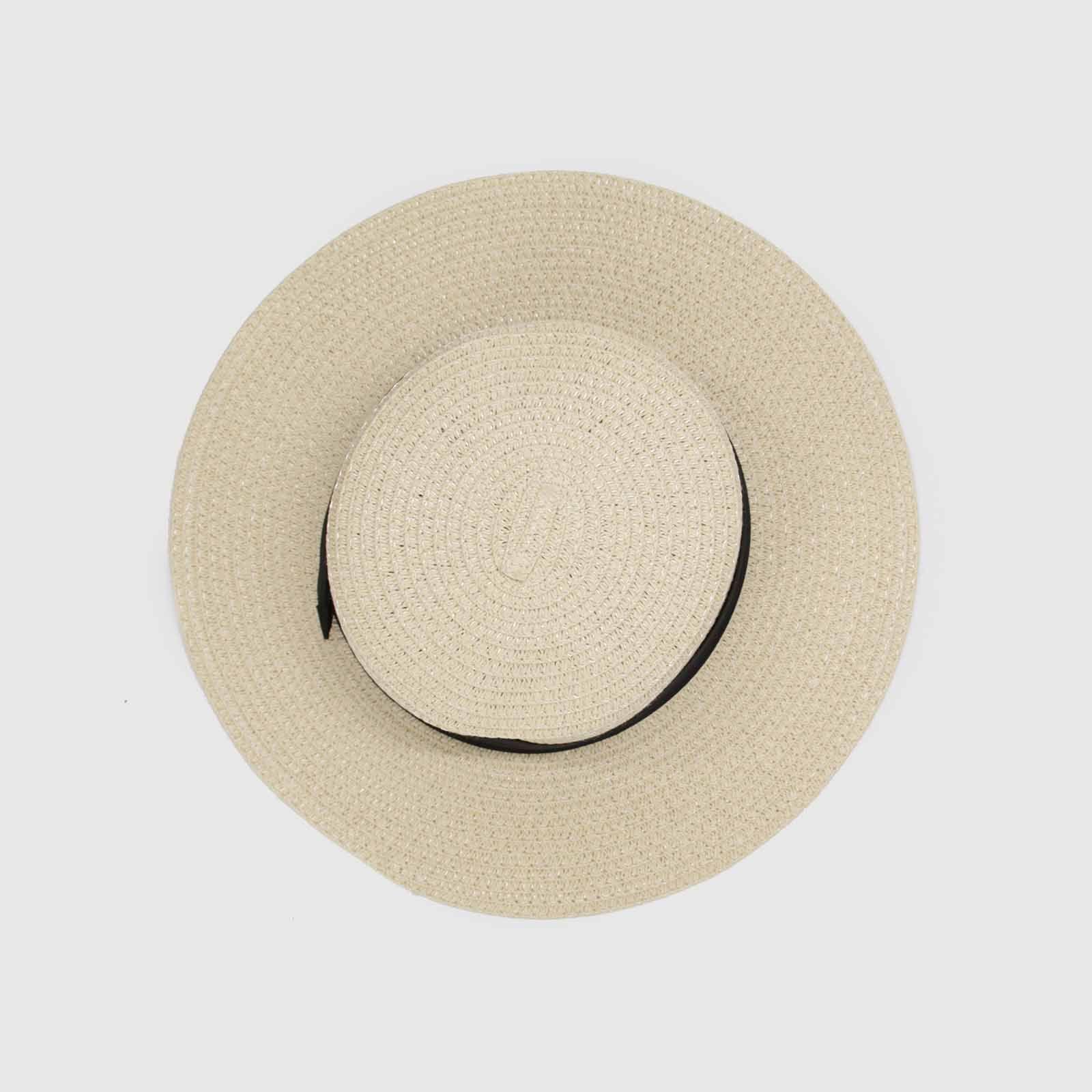 Sombrero rafia plano 0078-2