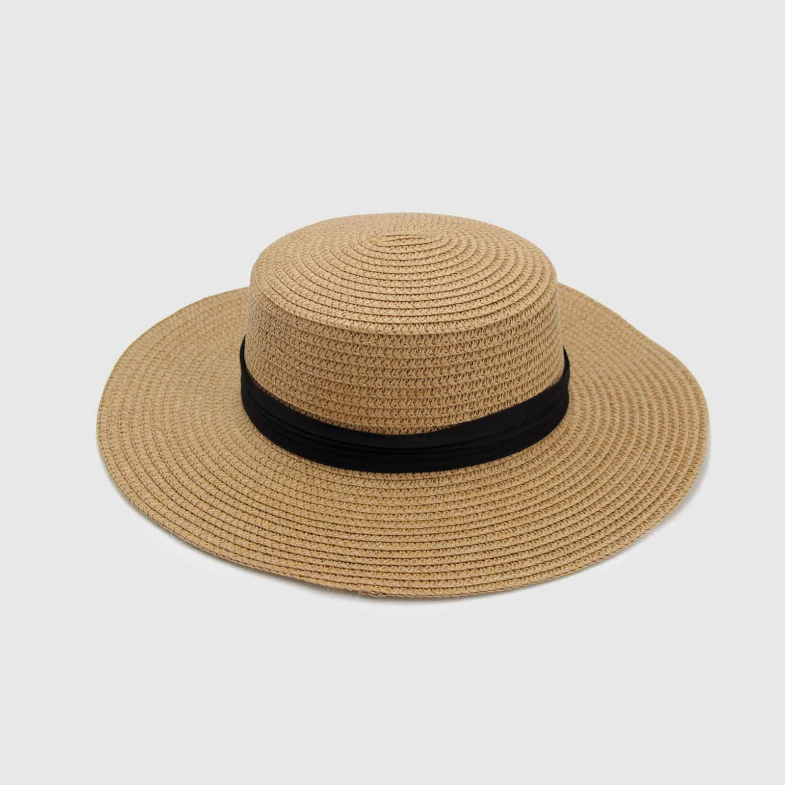 Sombrero rafia plano 0078-0