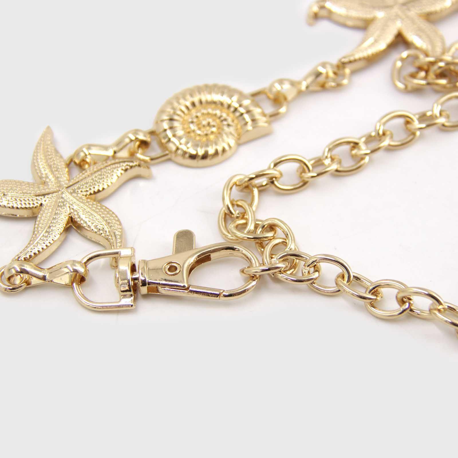 Cinturón de cadena conchas marinas mujer 00266-2