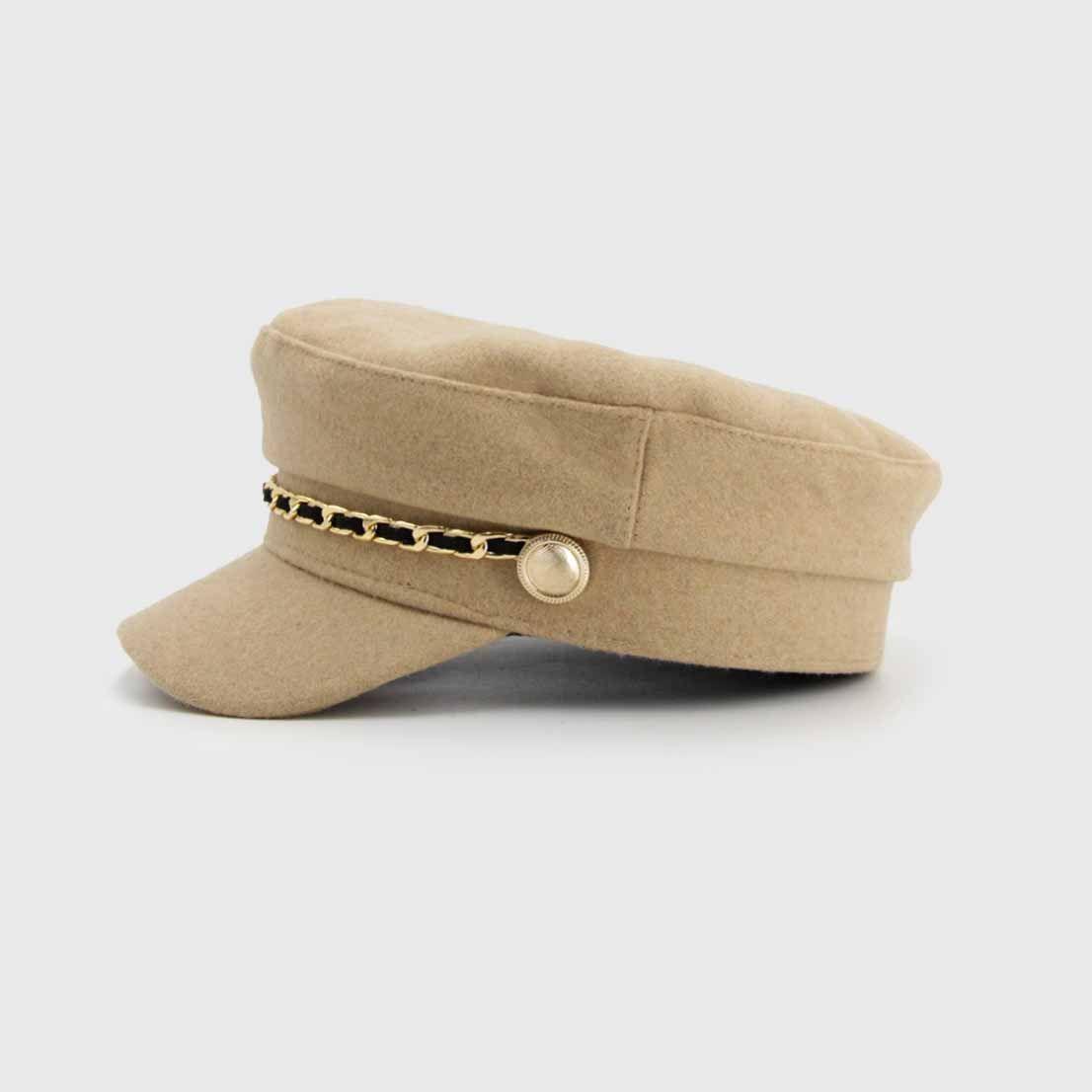 Boina mujer militar con cadena 0019-2