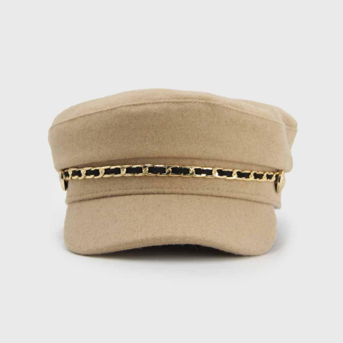 Boina mujer militar con cadena 0019-1