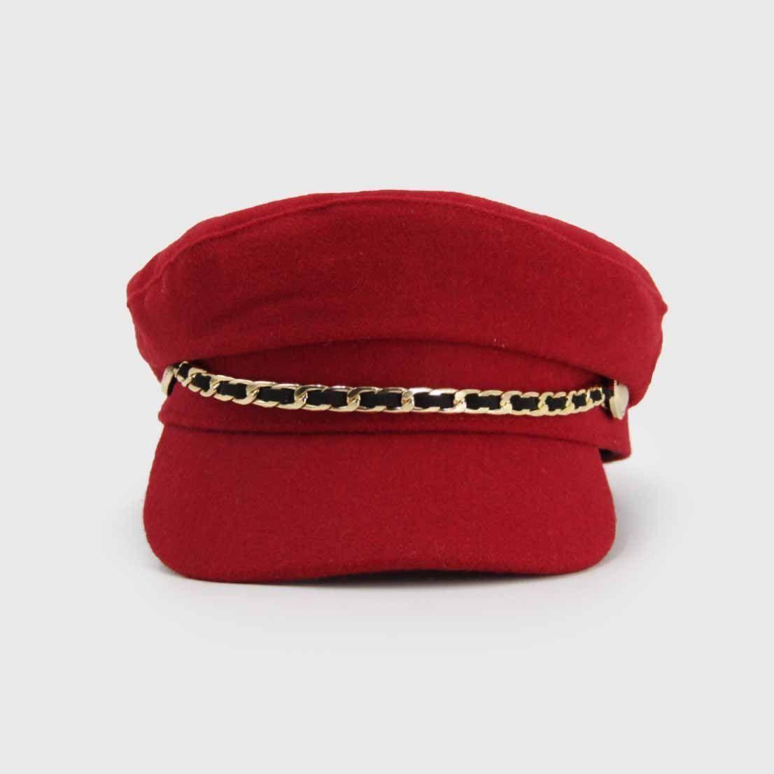 Boina mujer militar con cadena 0019-0