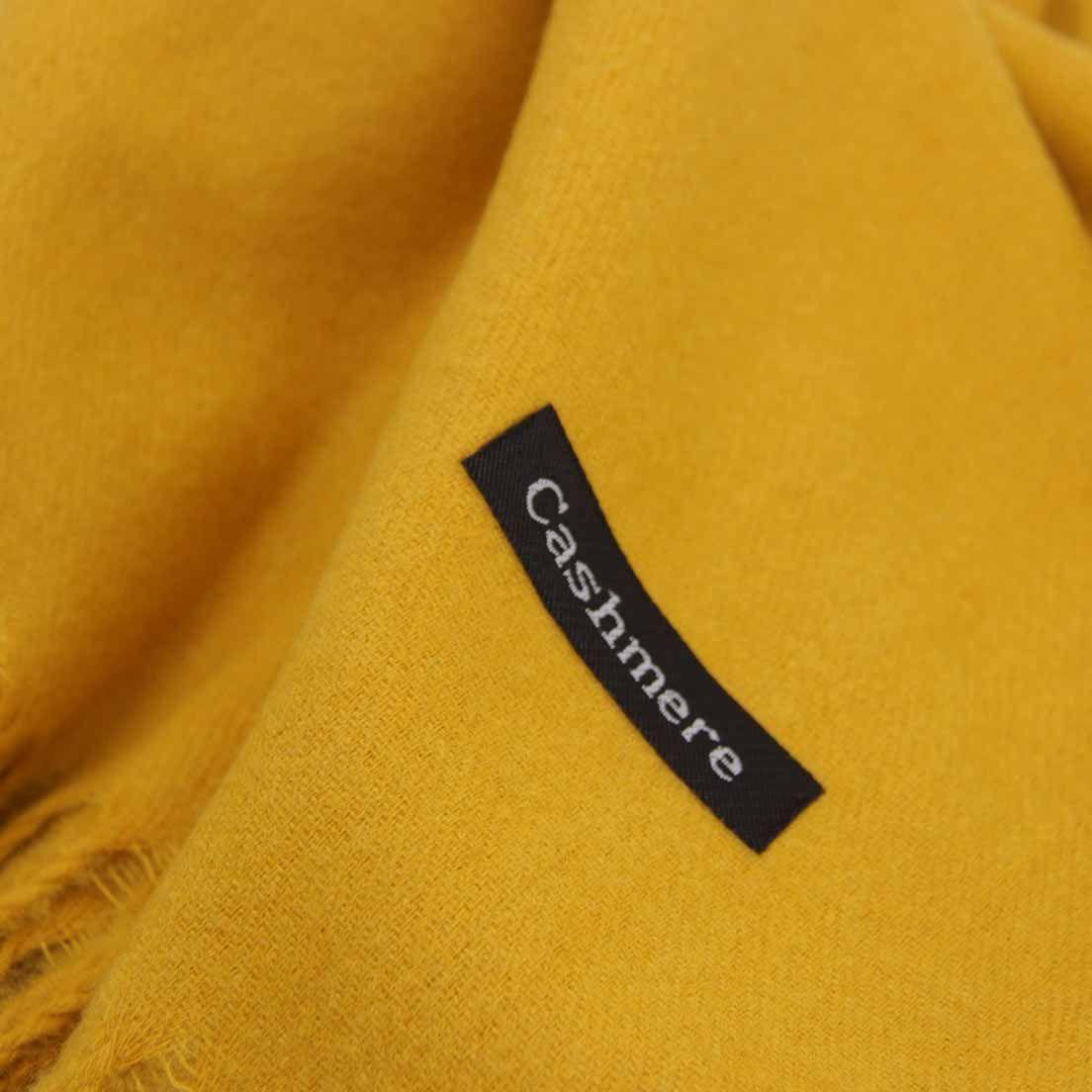Bufanda cashmere peluda mostaza 00198MZ-1