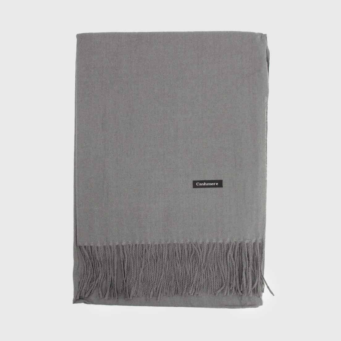 Bufanda cashmere peluda gris oscuro 00198GRO-0