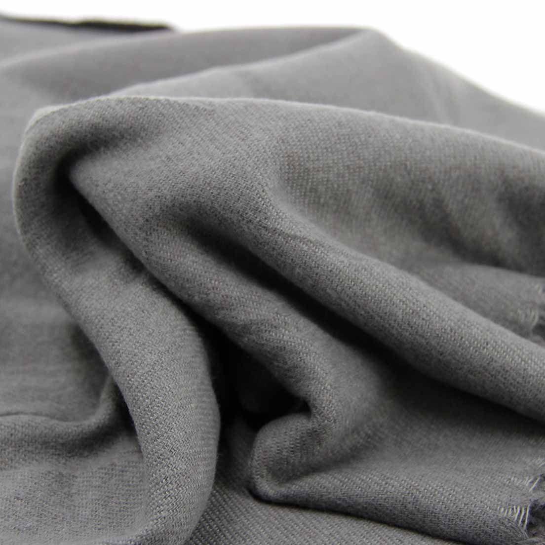 Bufanda cashmere peluda gris oscuro 00198GRO-1