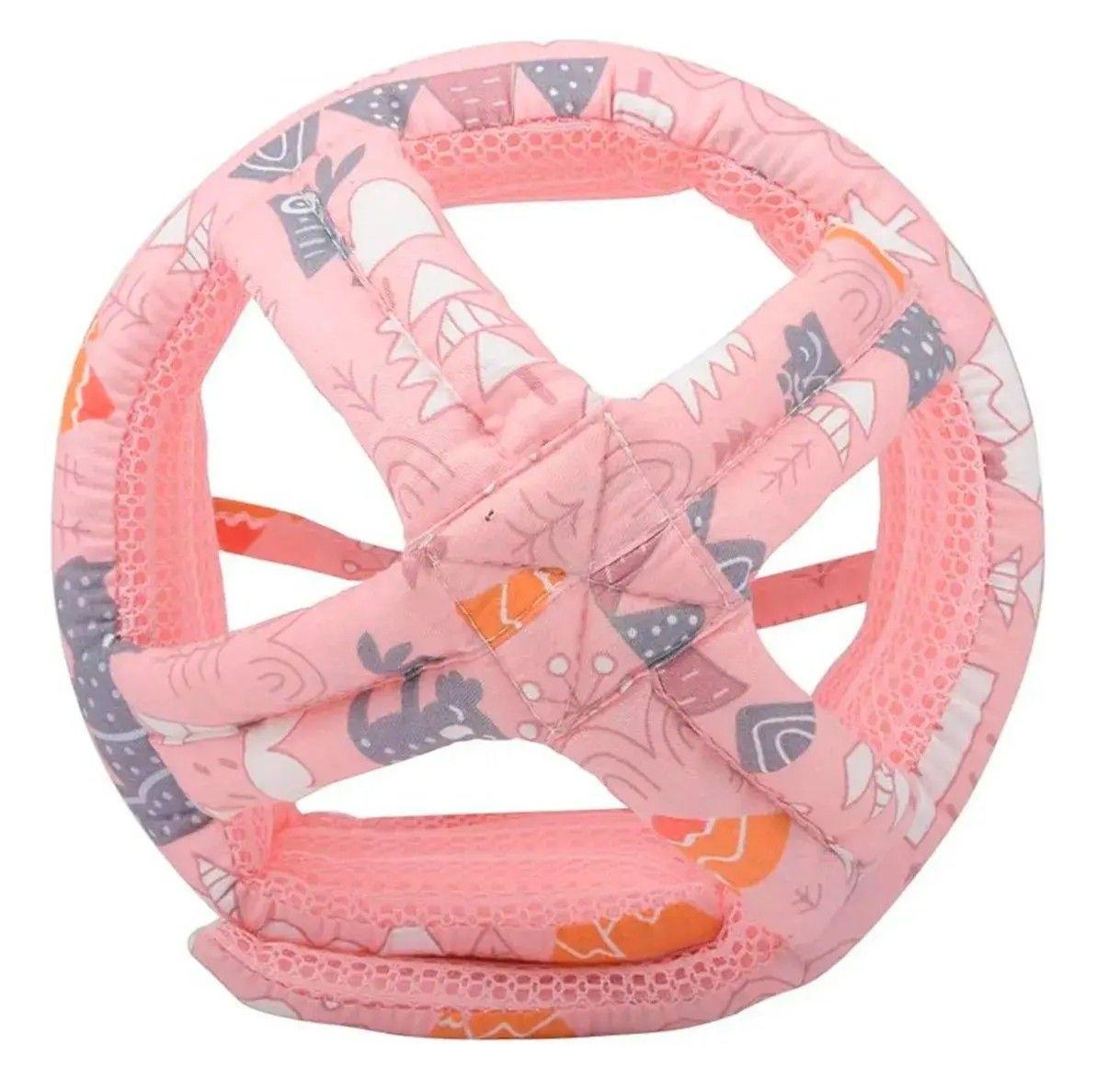 Casco gorro protector cabeza acolchado anti golpes bebé rosado 00235RS-2