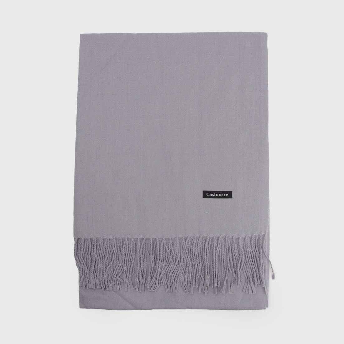Bufanda cashmere peluda gris 00198GR-0