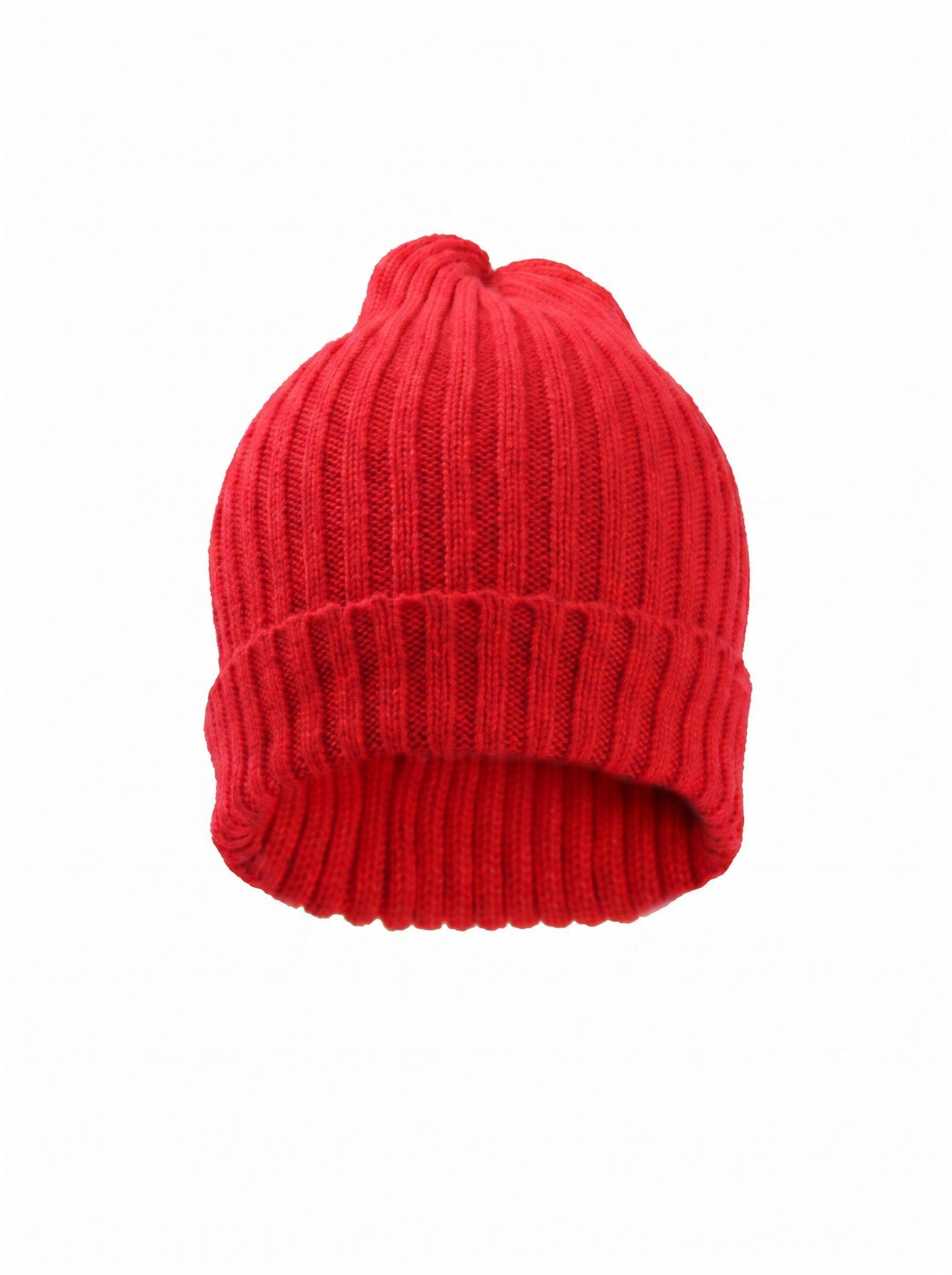 Gorro de lana tipo angora rojo 0014RJ-0
