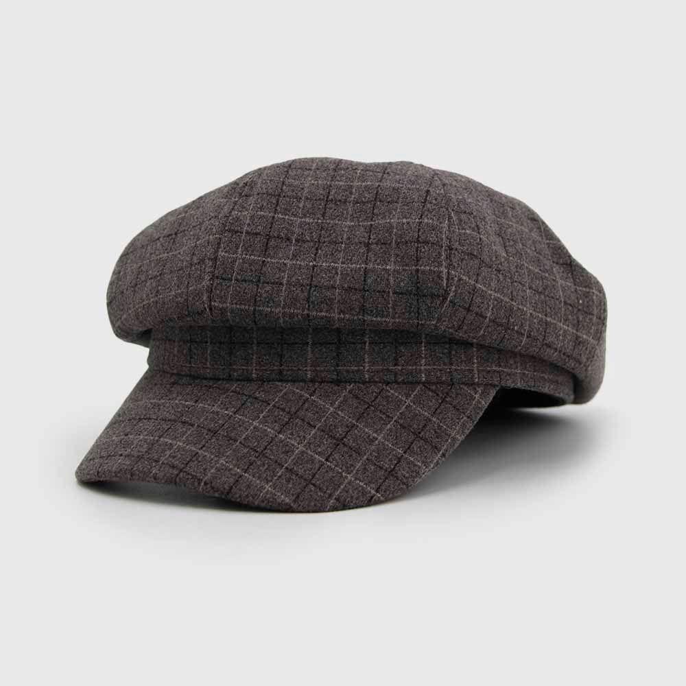 Boina mujer visera 6 paneles gris oscuro 00218GRO-1