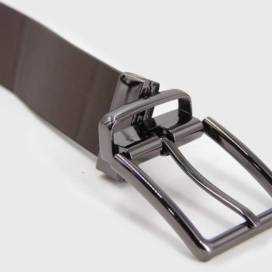 Cinturón hombre hebilla reversible café/negro 00267REG-3