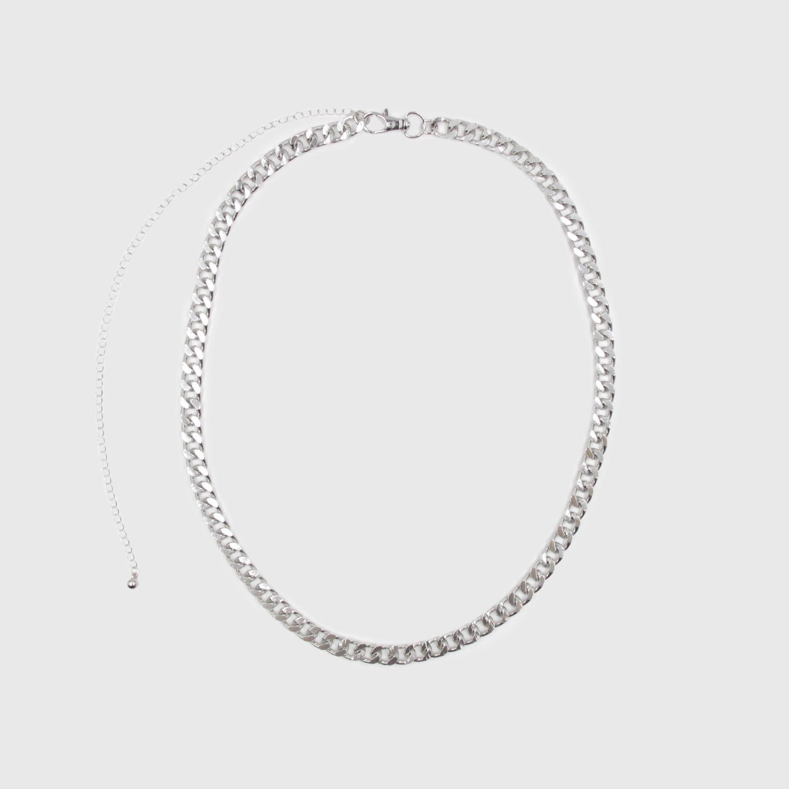 Cinturón de cadena plateado básico mujer 00177PL-0