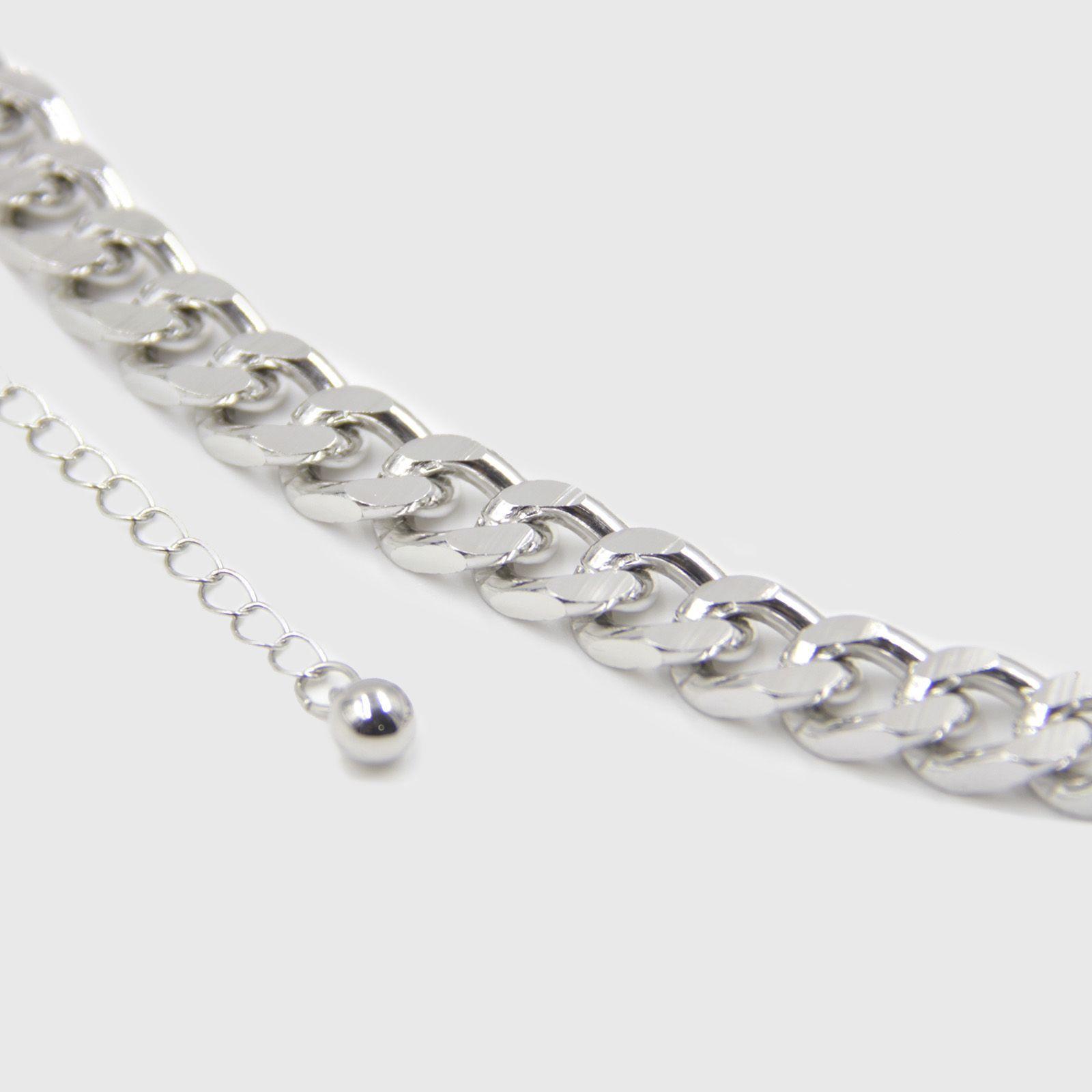 Cinturón de cadena plateado básico mujer 00177PL-1