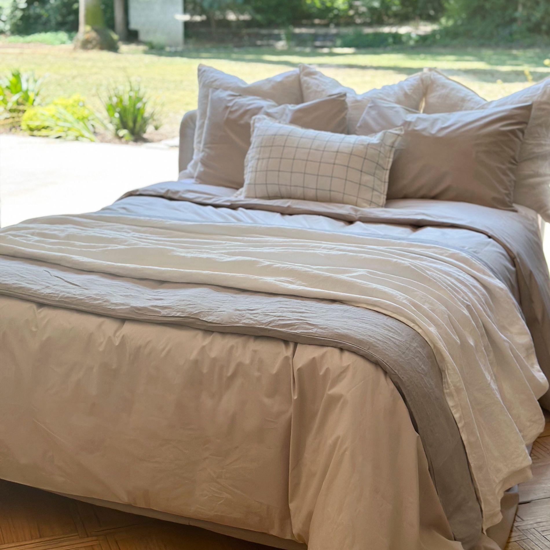 Funda Plumón Percal King Beige-2