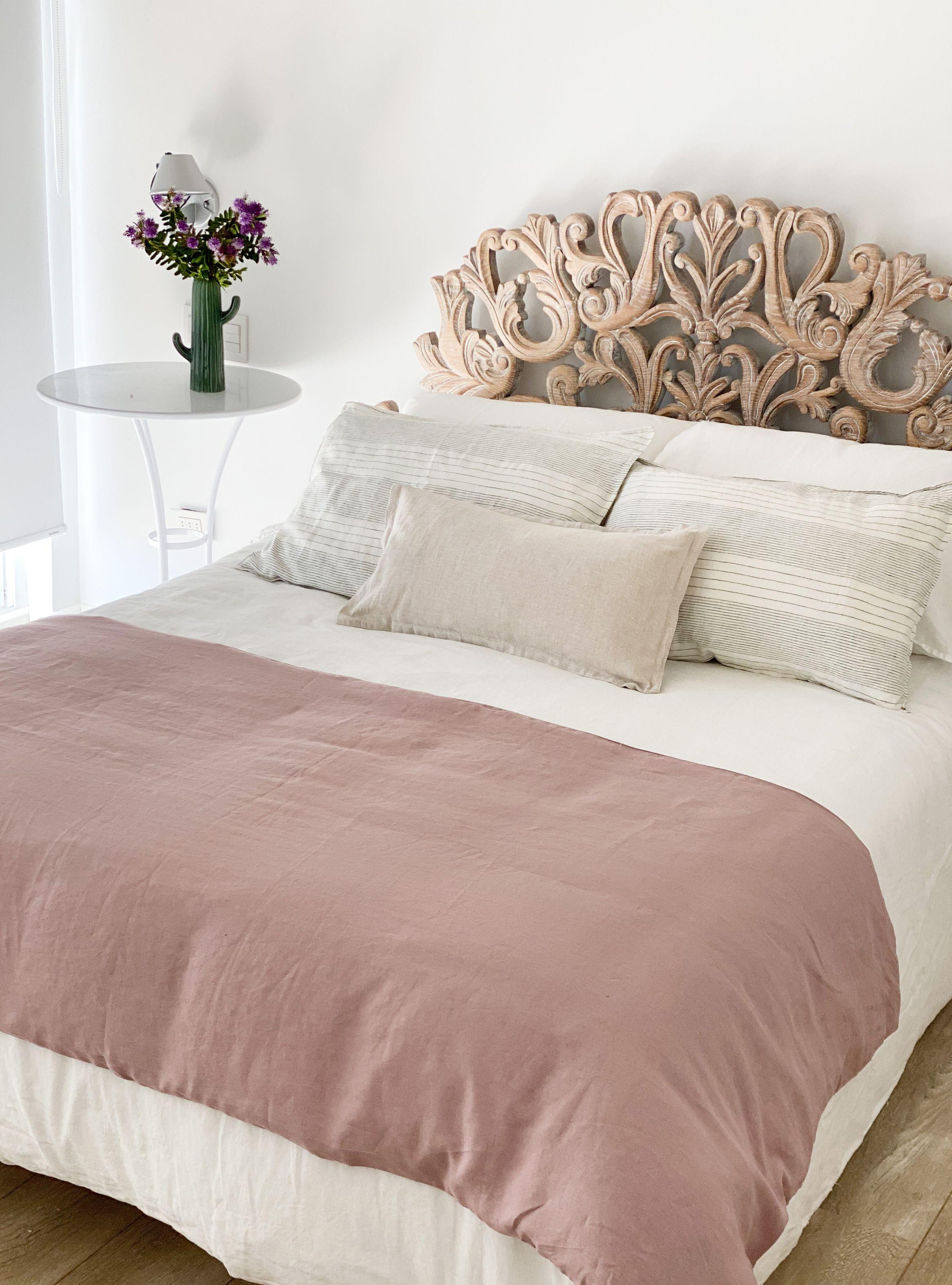 Piecera Lino Loa Standard - 180x100 cms - Rosa - Naturalino-3