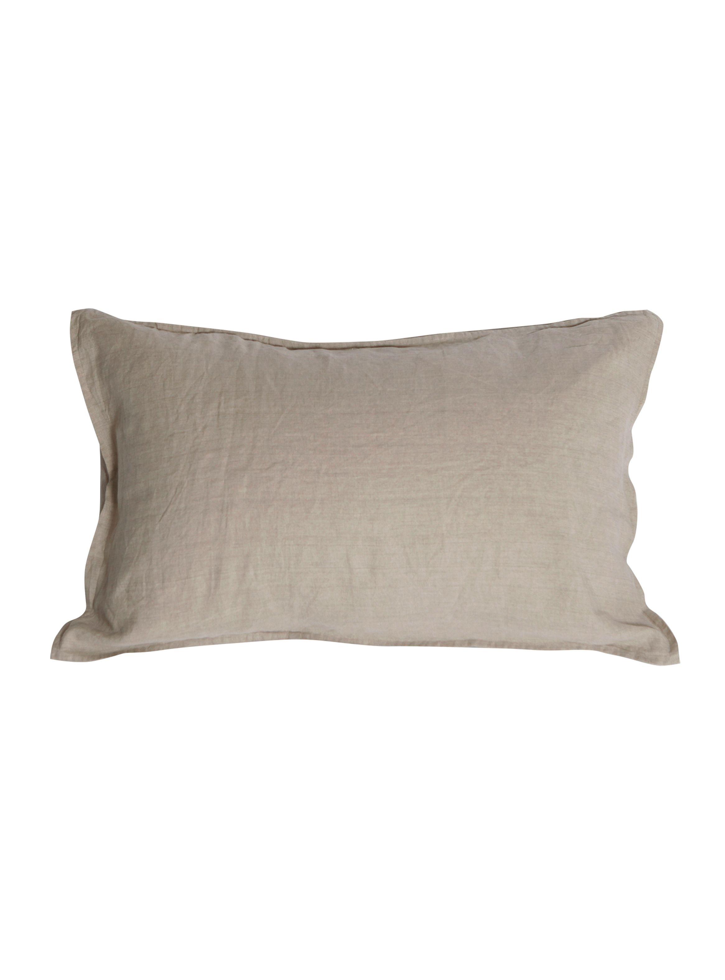Funda de Almohada Lino - Standard 50x70 cms - Beige Lino - Naturalino-0