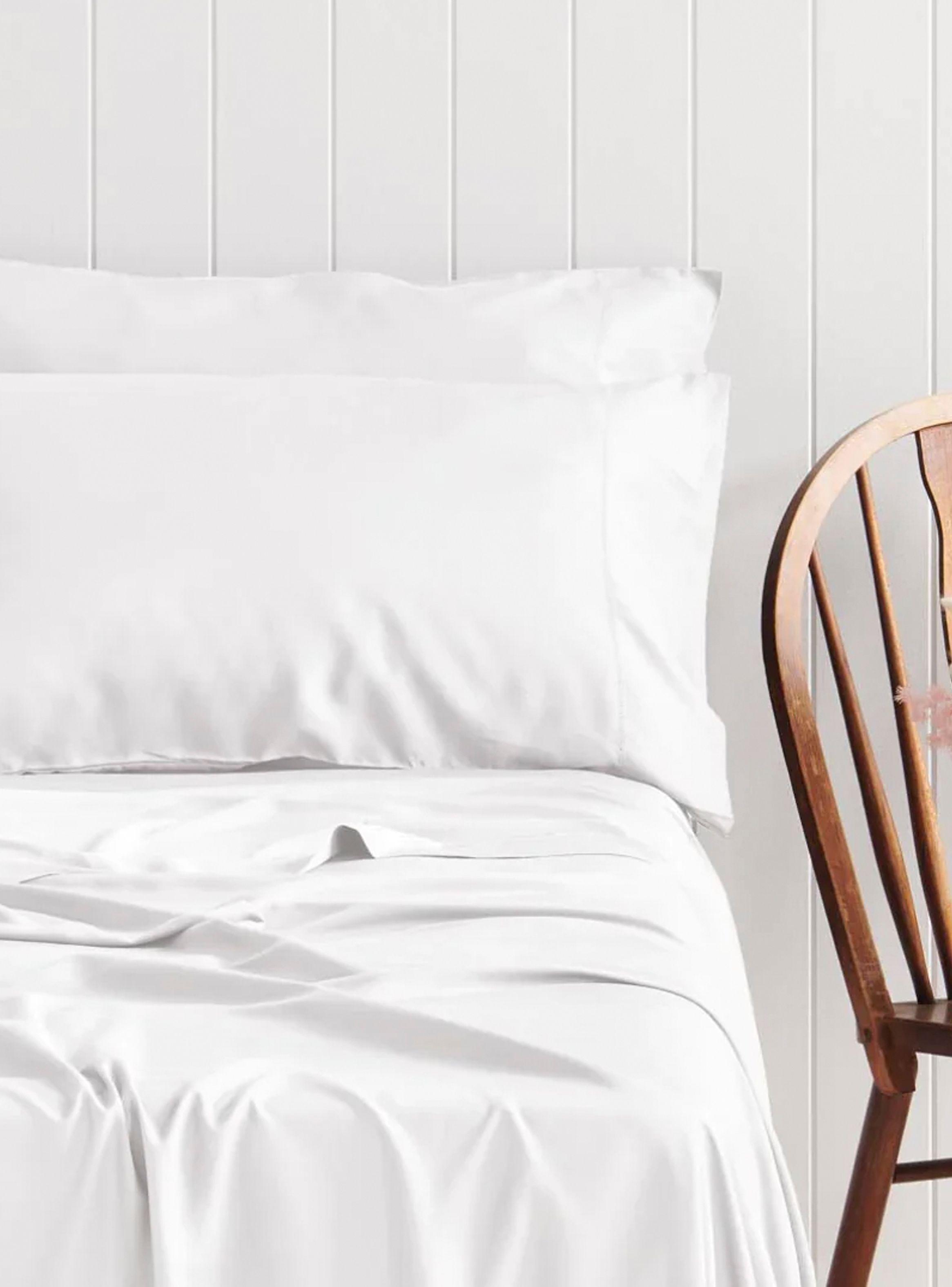 Set 2 Fundas de Almohadas Bambú 50x90 cms Blanco-2