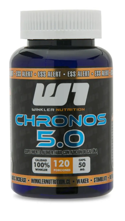 Cafeina Chronos 5.0 100% 50mg 120 Capsulas. Winkler-0
