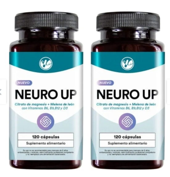 Neuro Up Magnesio + Melena León + B6 B9 B12 D3 Nf 2x120 Caps-0