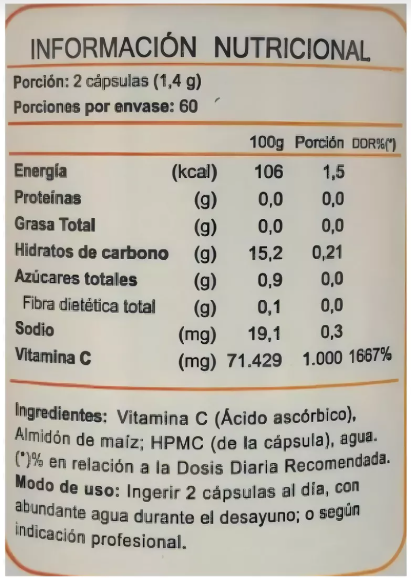 Vitamina C 500mg Fnl 3 Frascos 360 Capsulas 3x120-2