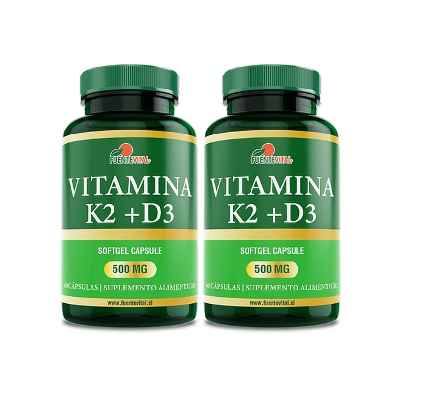 VITAMINAS K2 + D3 Fv 120 Capsulas 500mg SoftGel-1
